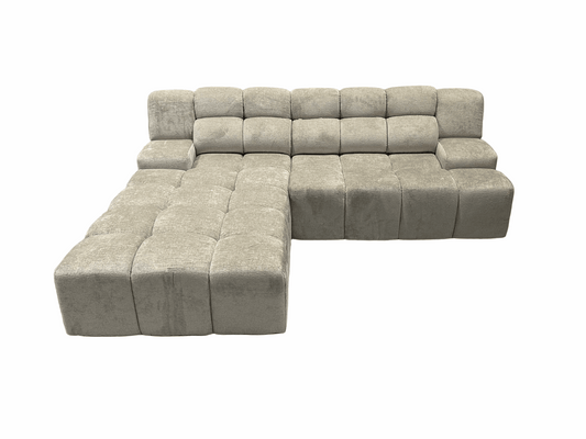 Bubble Sofa / Ecksofa in Chenille Beige - POLSTEROASE