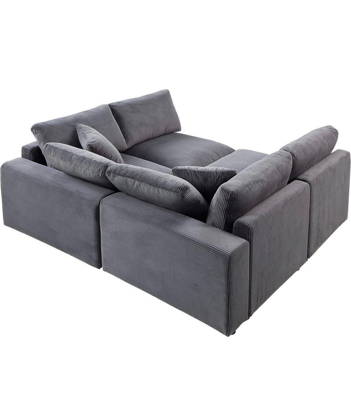 XXL - Modulsofa in Breitcord Anthrazit - POLSTEROASE