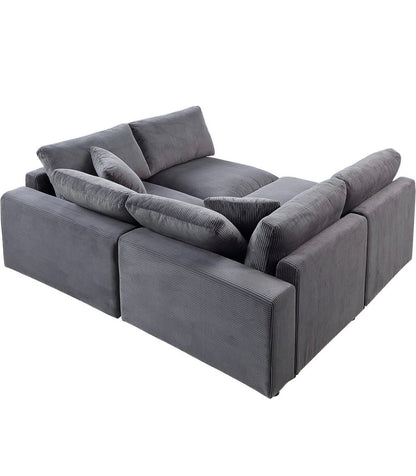 XXL - Modulsofa in Breitcord Anthrazit - POLSTEROASE