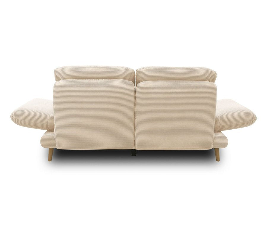 2 Sitzer mit Spinfunktion in Cord Creme - POLSTEROASE