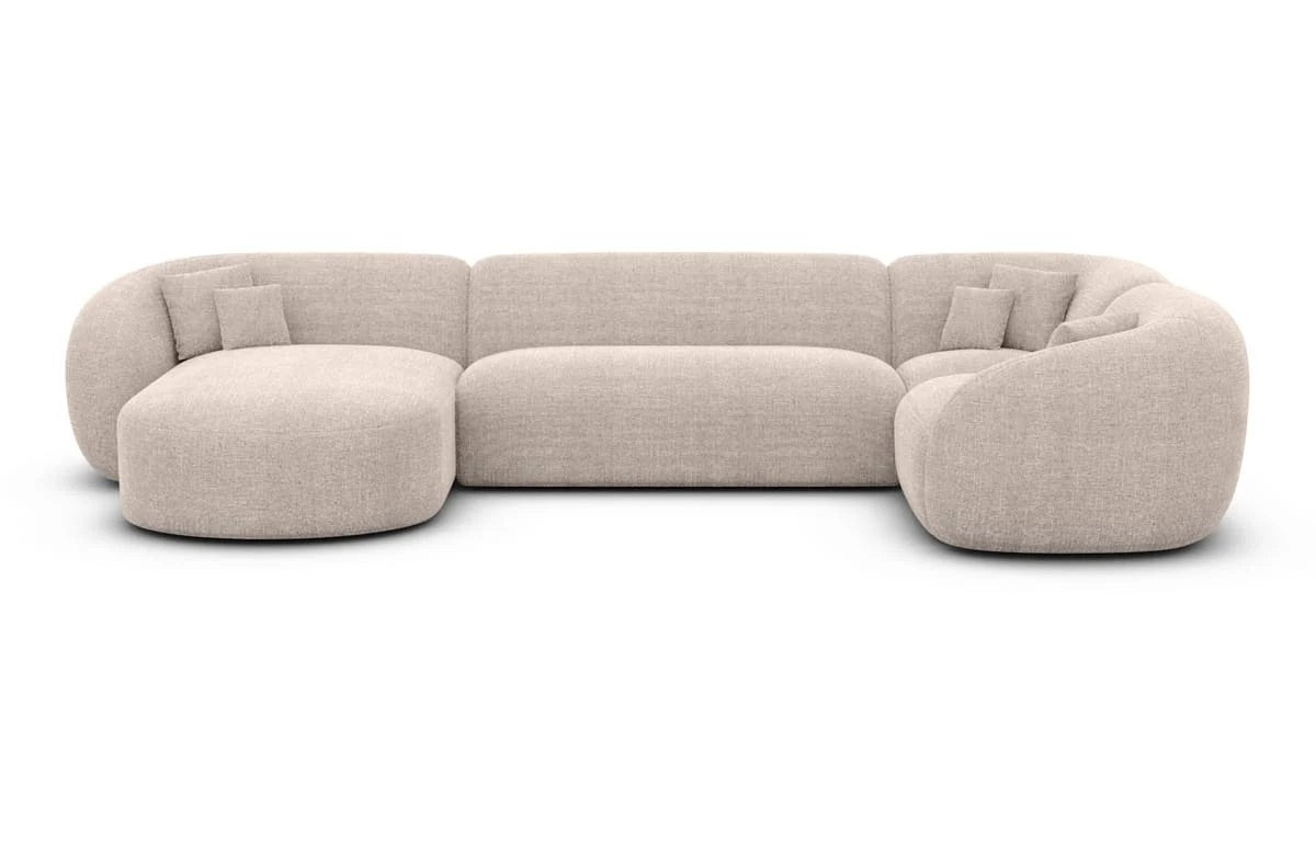 Sofa Wohnlandschaft in Struktur, 332 cm Breite