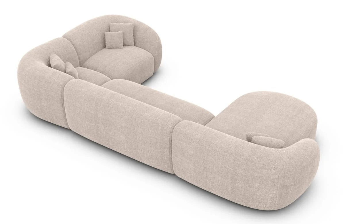 Sofa Wohnlandschaft in Struktur, 332 cm Breite
