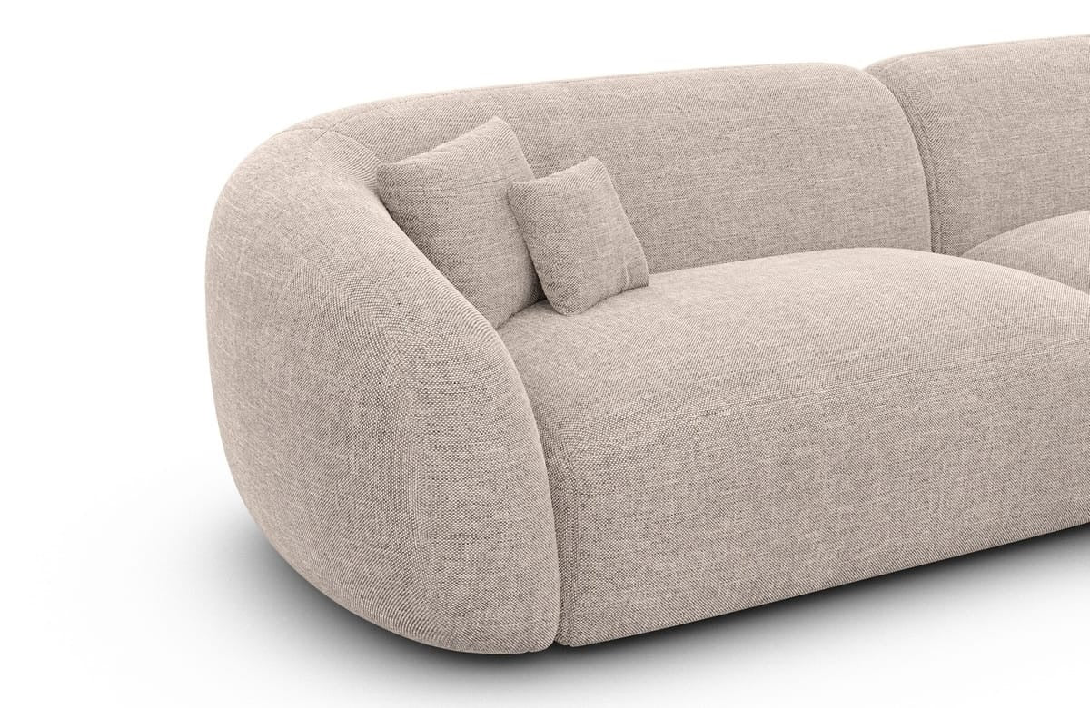 Sofa Wohnlandschaft in Struktur, 332 cm Breite