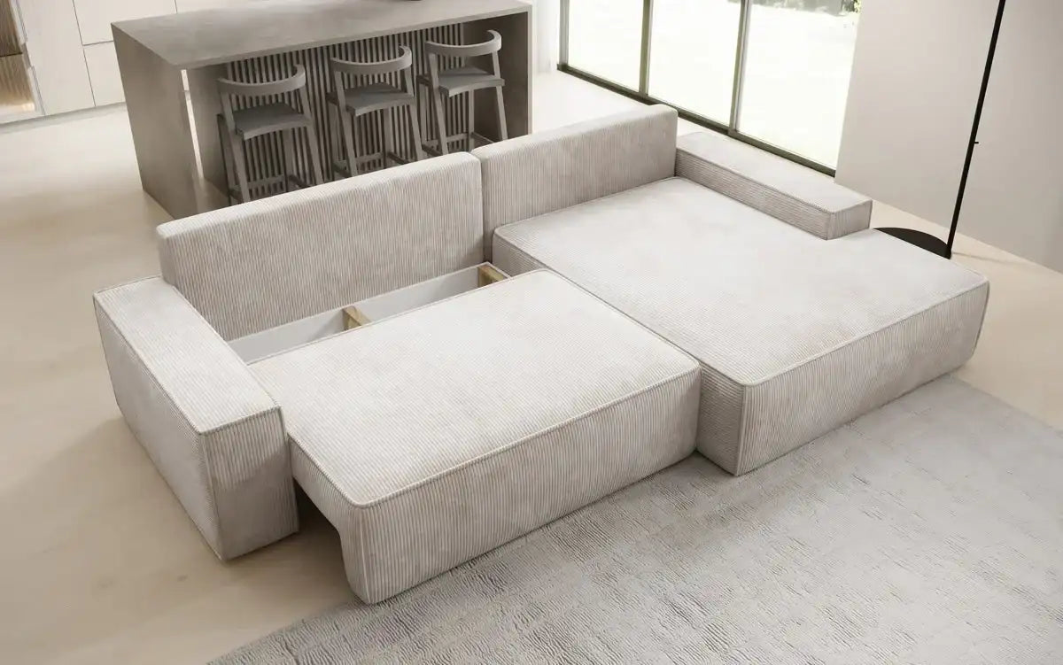 Brenta Ecksofa (rechts) in Cord, 294 cm Breite