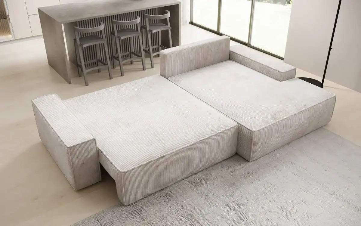 Brenta Ecksofa (rechts) in Cord, 294 cm Breite