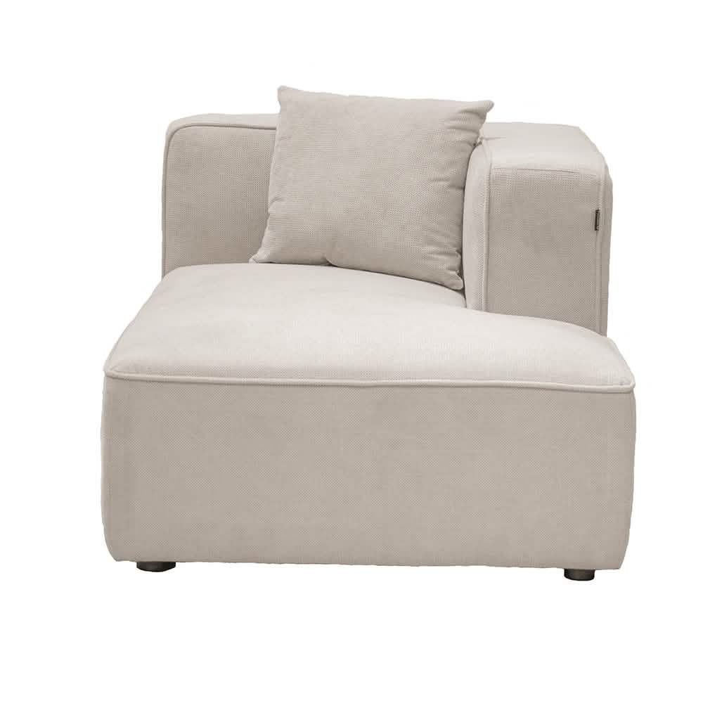 Benne Chaiselonge Modul Rechts in Beige, 95x144 cm | PolsterOase