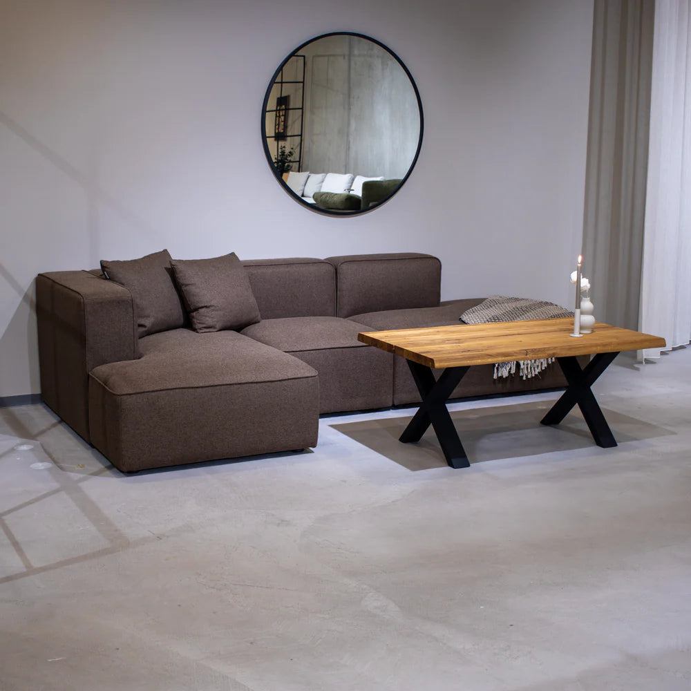 Benne Modulsofa Links in Braun, 290 cm Breite | PolsterOase