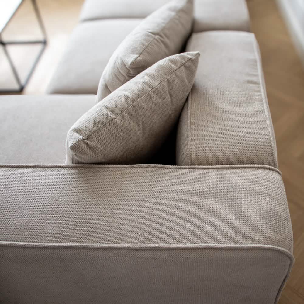 Benne Modulsofa Links in Beige, 290 cm Breite | PolsterOase