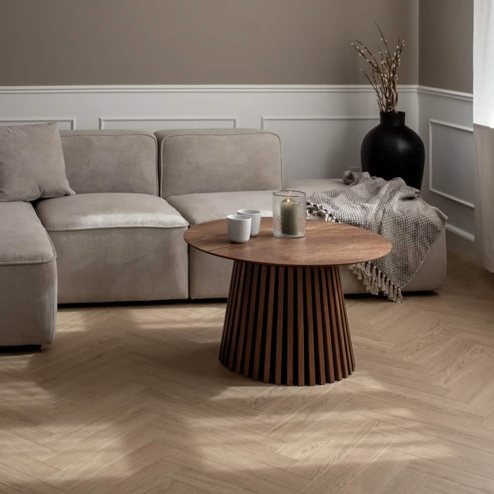 Benne Modulsofa Links in Beige, 290 cm Breite | PolsterOase