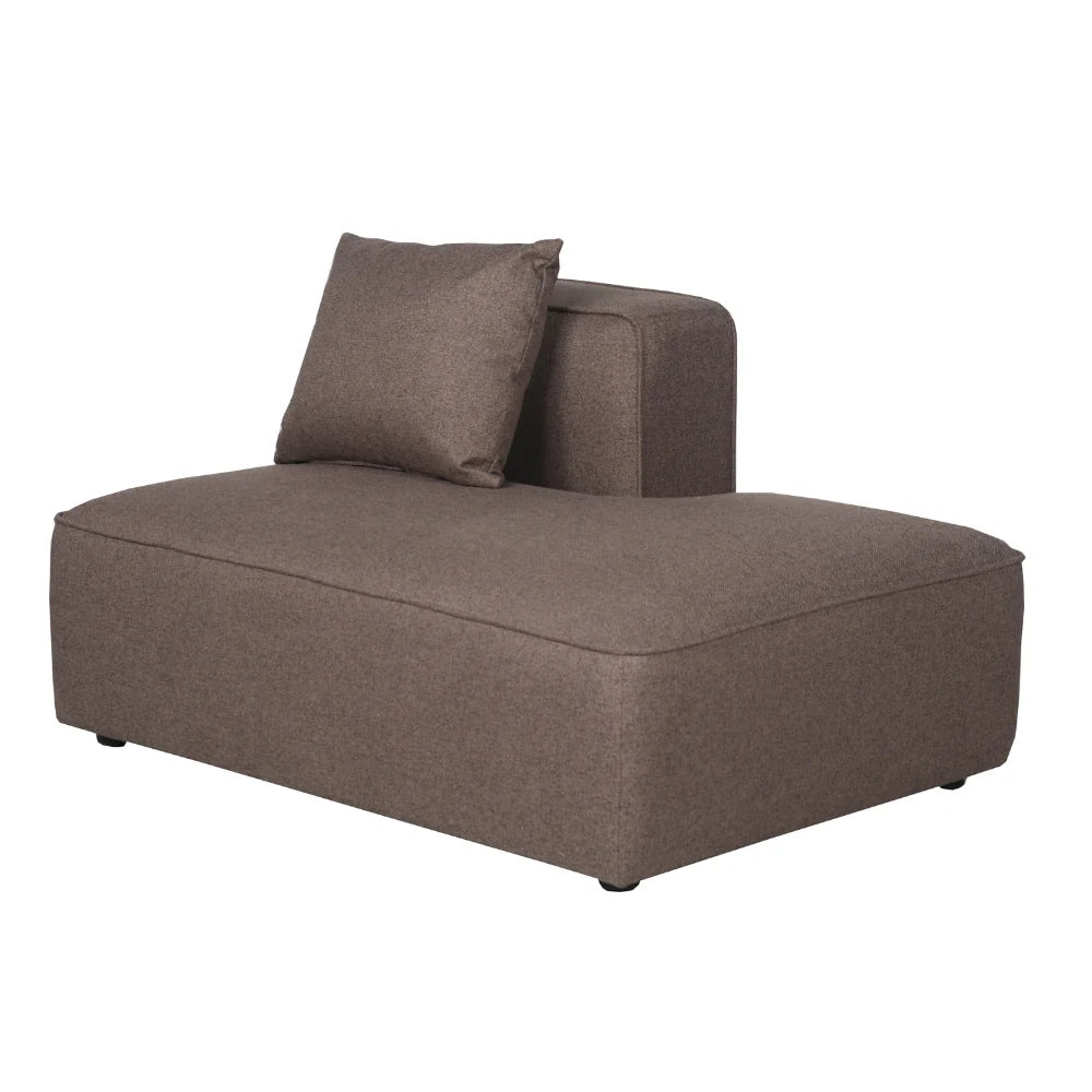 Benne offenes Modul Rechts in Braun, 127 cm Breite | PolsterOase