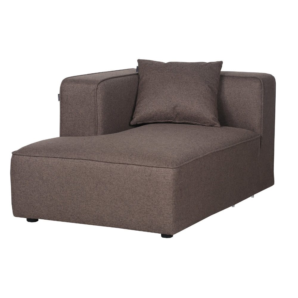 Benne Chaiselonge Modul Links in Braun, 95x144 cm | PolsterOase