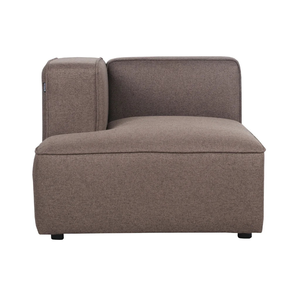 Benne Chaiselonge Modul Links in Braun, 95x144 cm | PolsterOase