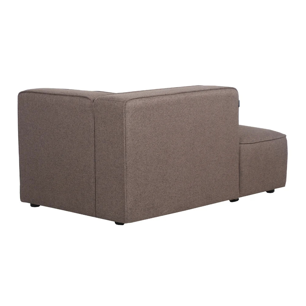Benne Chaiselonge Modul Links in Braun, 95x144 cm | PolsterOase
