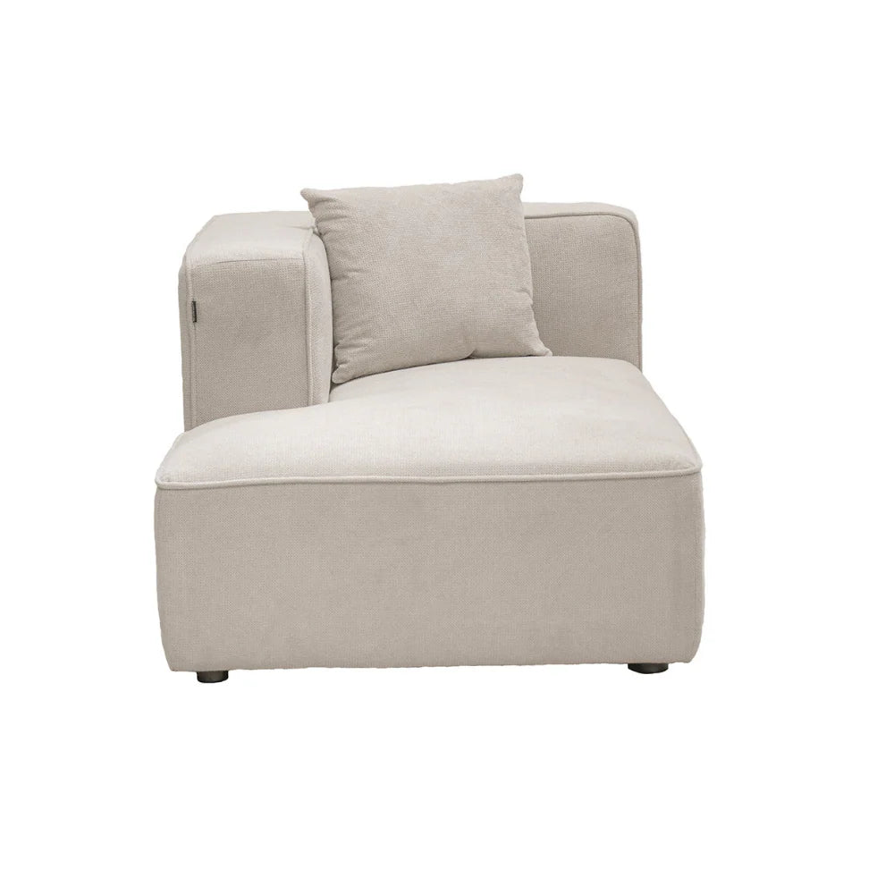 Benne Modulsofa mit Chaiselonge Links in Beige, 222 cm Breite | PolsterOase
