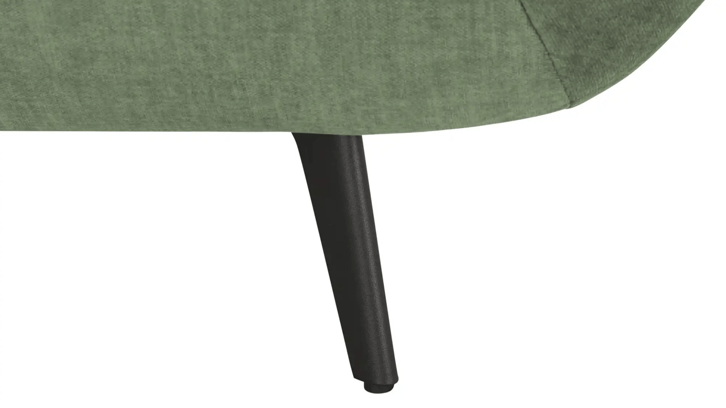 Ecksofa L - Form in Samt Grün - POLSTEROASE