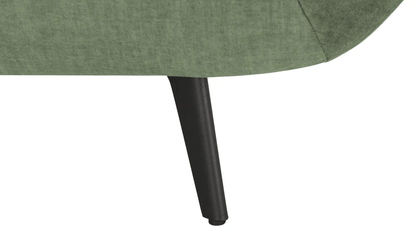 Ecksofa L - Form in Samt Grün - POLSTEROASE