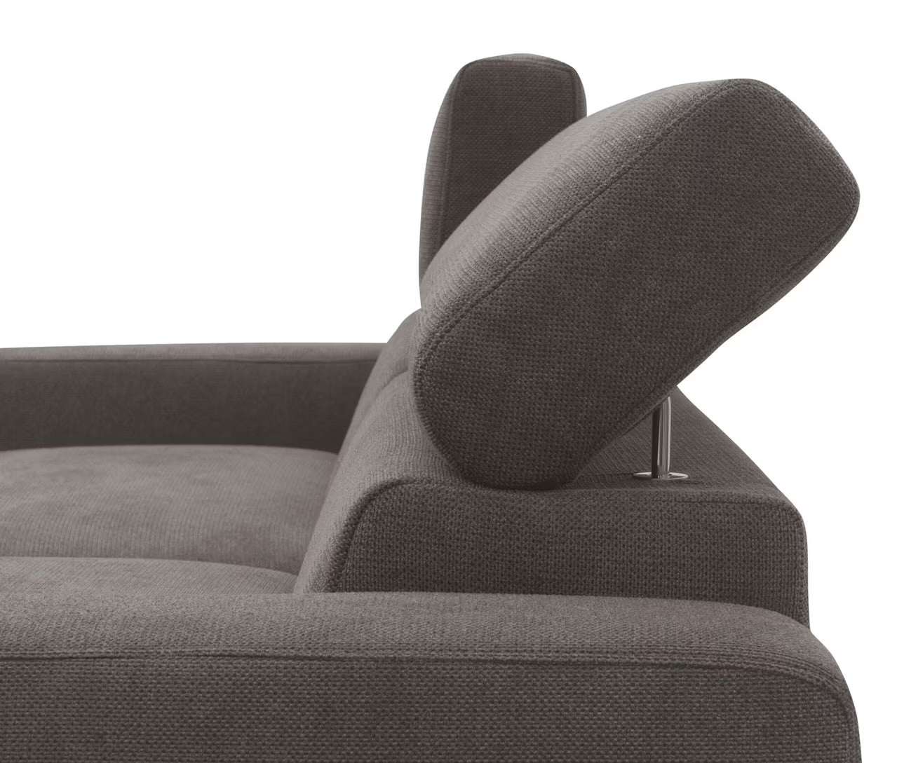 Ecksofa + Hocker in Webstoff, 248cm Breite | PolsterOase