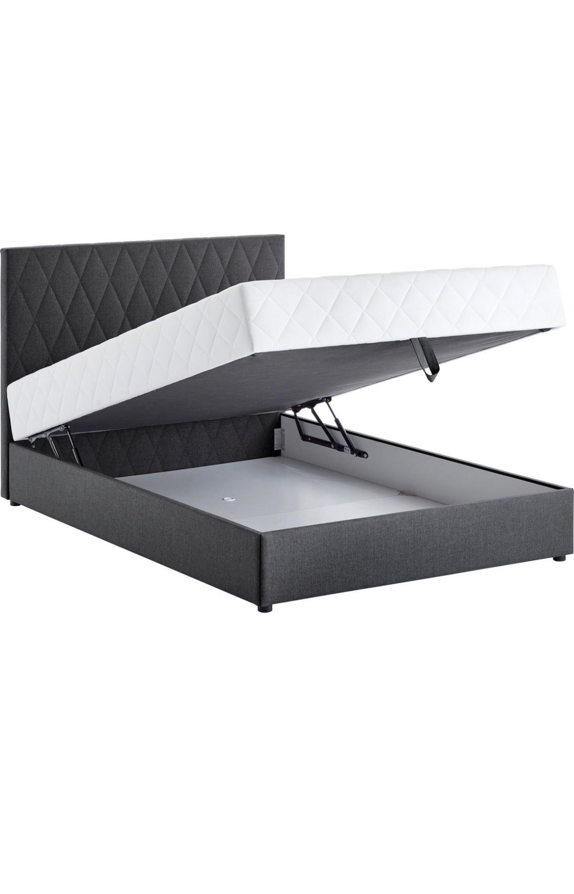 Boxbett / Bett 120x200cm inkl. Matratze in Anthrazit - POLSTEROASE