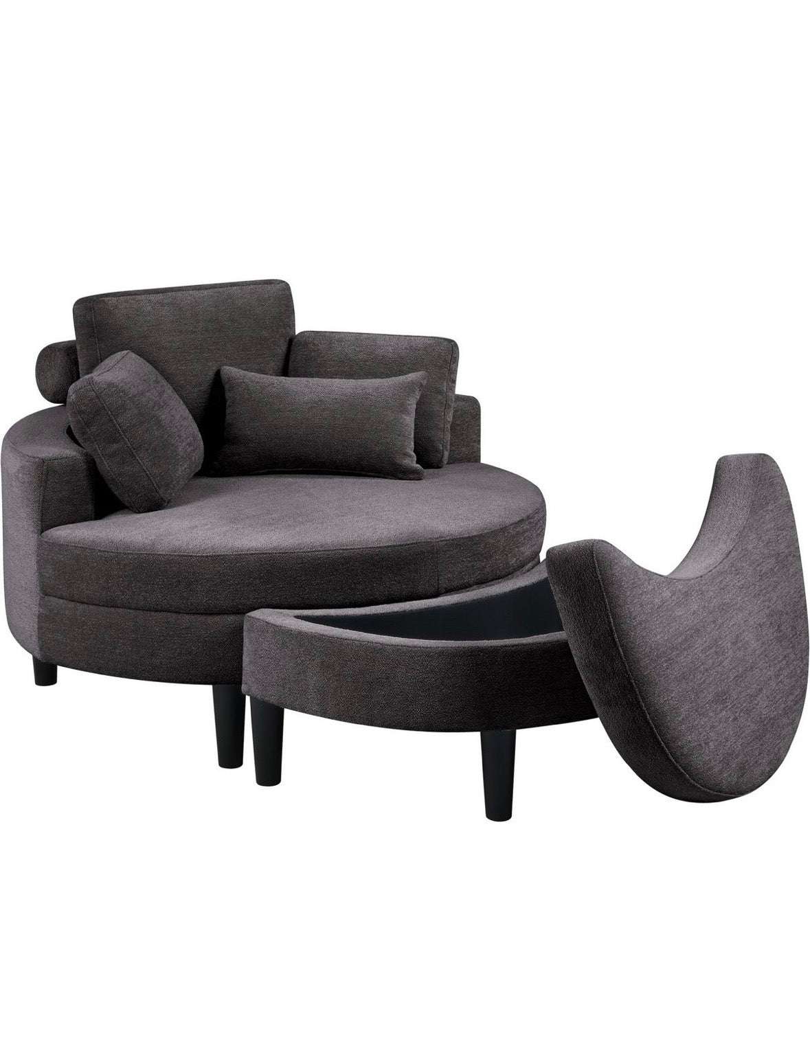 Loveseat in Struktur Anthrazit - POLSTEROASE