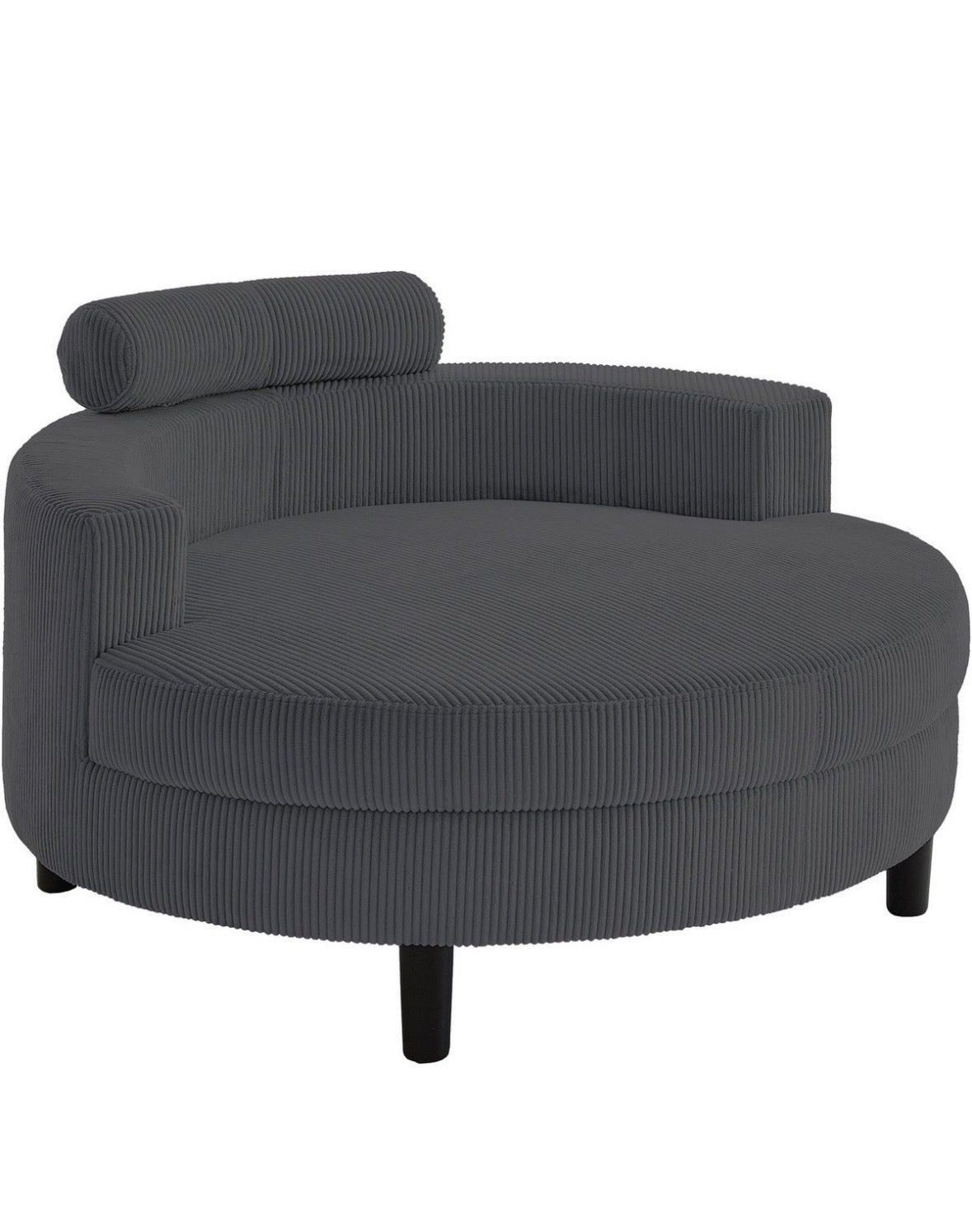 Loveseat / Relaxliege in Cord Anthrazit - POLSTEROASE