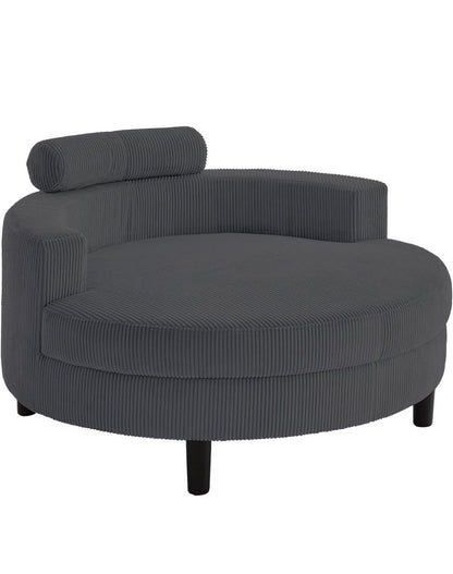 Loveseat / Relaxliege in Cord Anthrazit - POLSTEROASE