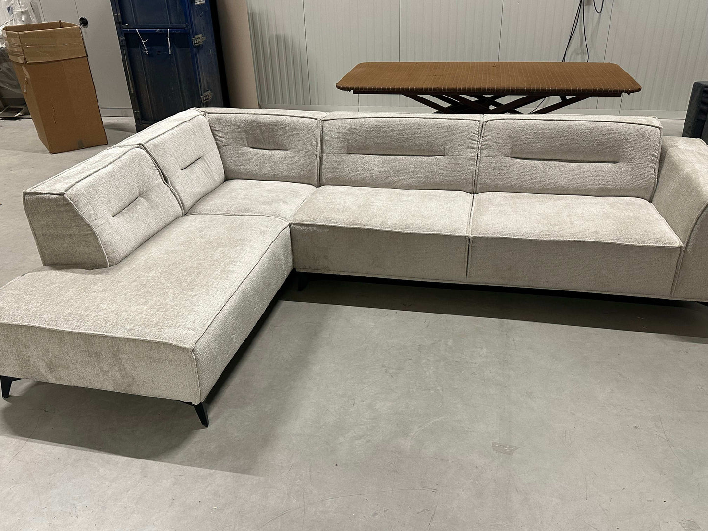 Ecksofa L-Form in Bouclé Naturton