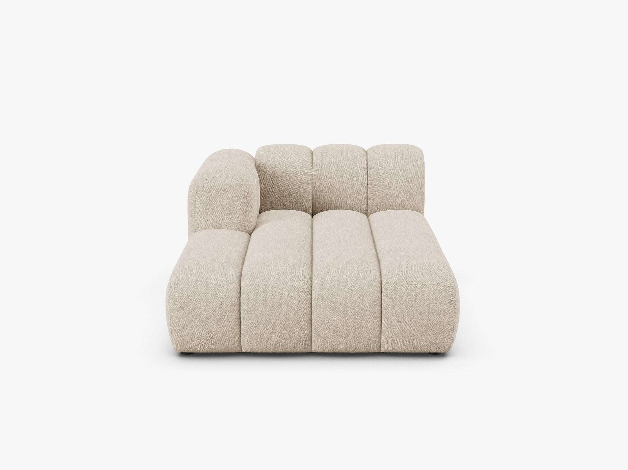 Chaiselongue (links) in Bouclé, 117 cm Breite - Modulsofa