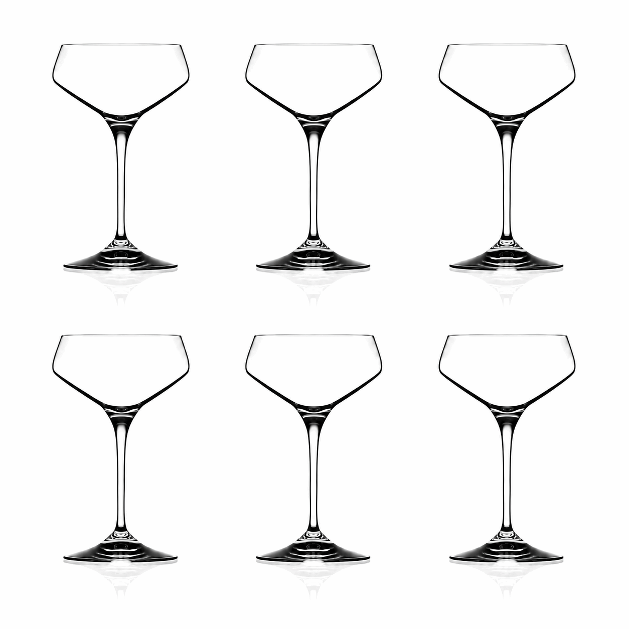 Aria RCR Luxion® Champagnerschalen – Italienische Kristallgläser für Sekt, Cocktails & stilvolle Feiern