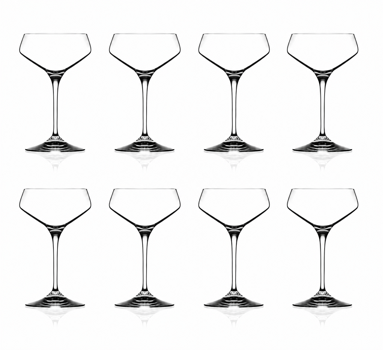 Aria RCR Luxion® Champagnerschalen – Italienische Kristallgläser für Sekt, Cocktails & stilvolle Feiern