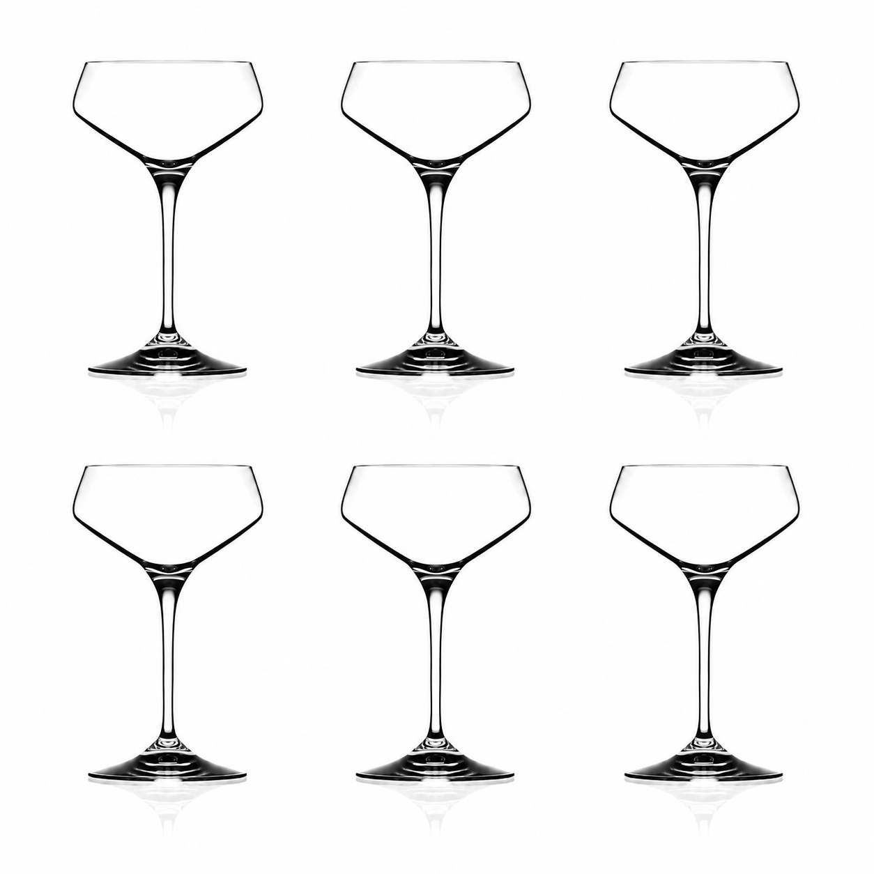 Aria RCR Luxion® Champagnerschalen – Italienische Kristallgläser für Sekt, Cocktails & stilvolle Feiern