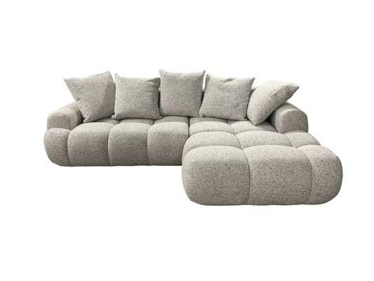 Bubble Sofa mit Schlaffunktion in Webstoff Natur