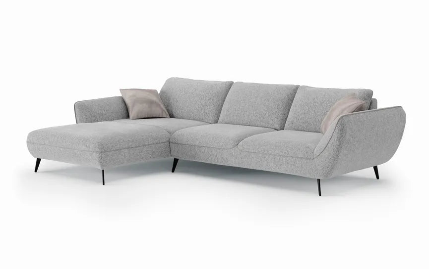 Ecksofa in Webstoff Ivory