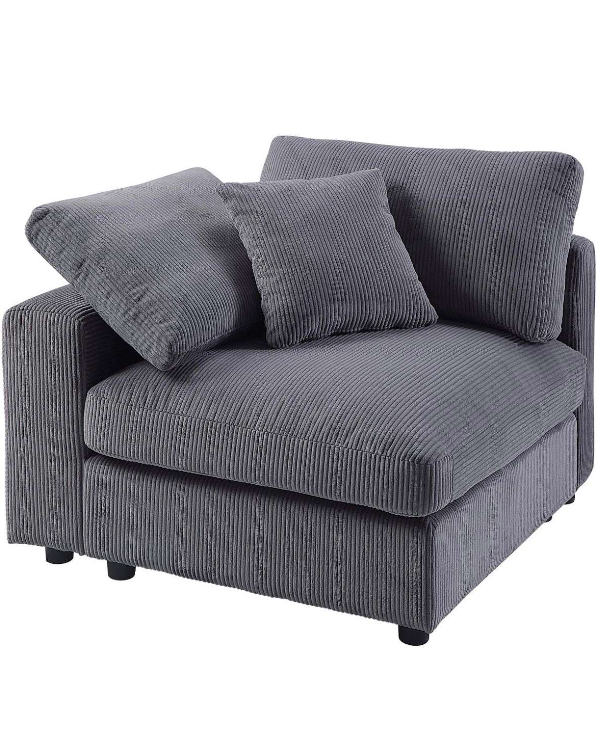 XXL - Modulsofa in Breitcord Anthrazit - POLSTEROASE