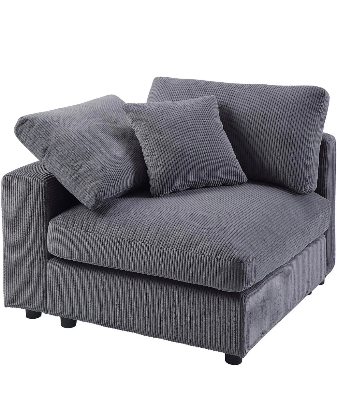 XXL - Modulsofa in Breitcord Anthrazit - POLSTEROASE