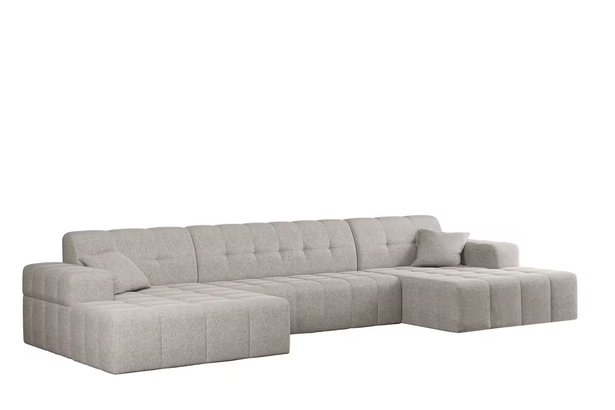 Sofa Wohnlandschaft Nimes in Struktur, 350 cm Breite