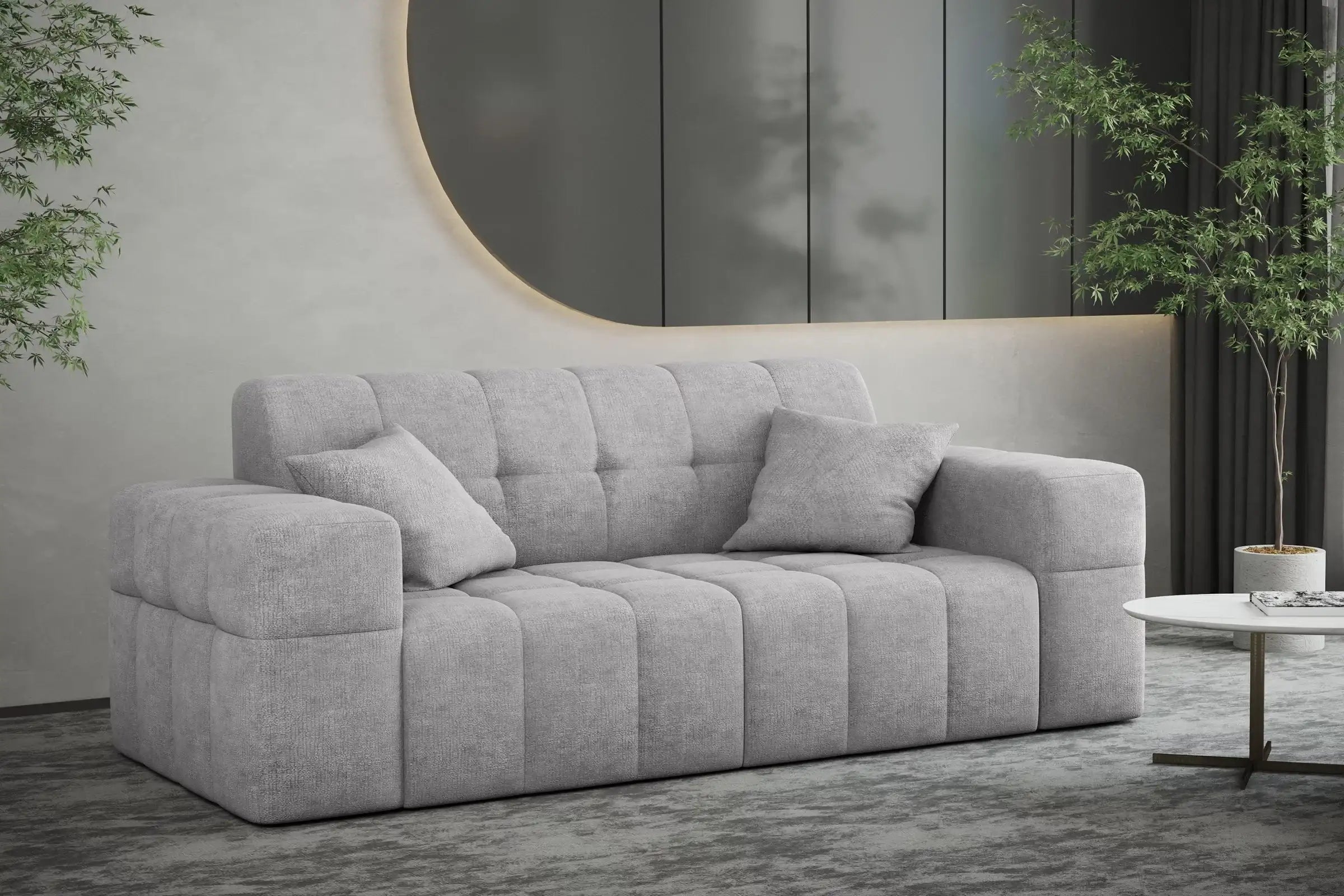 Sofa Nimes in Teddy, 183 cm Breite