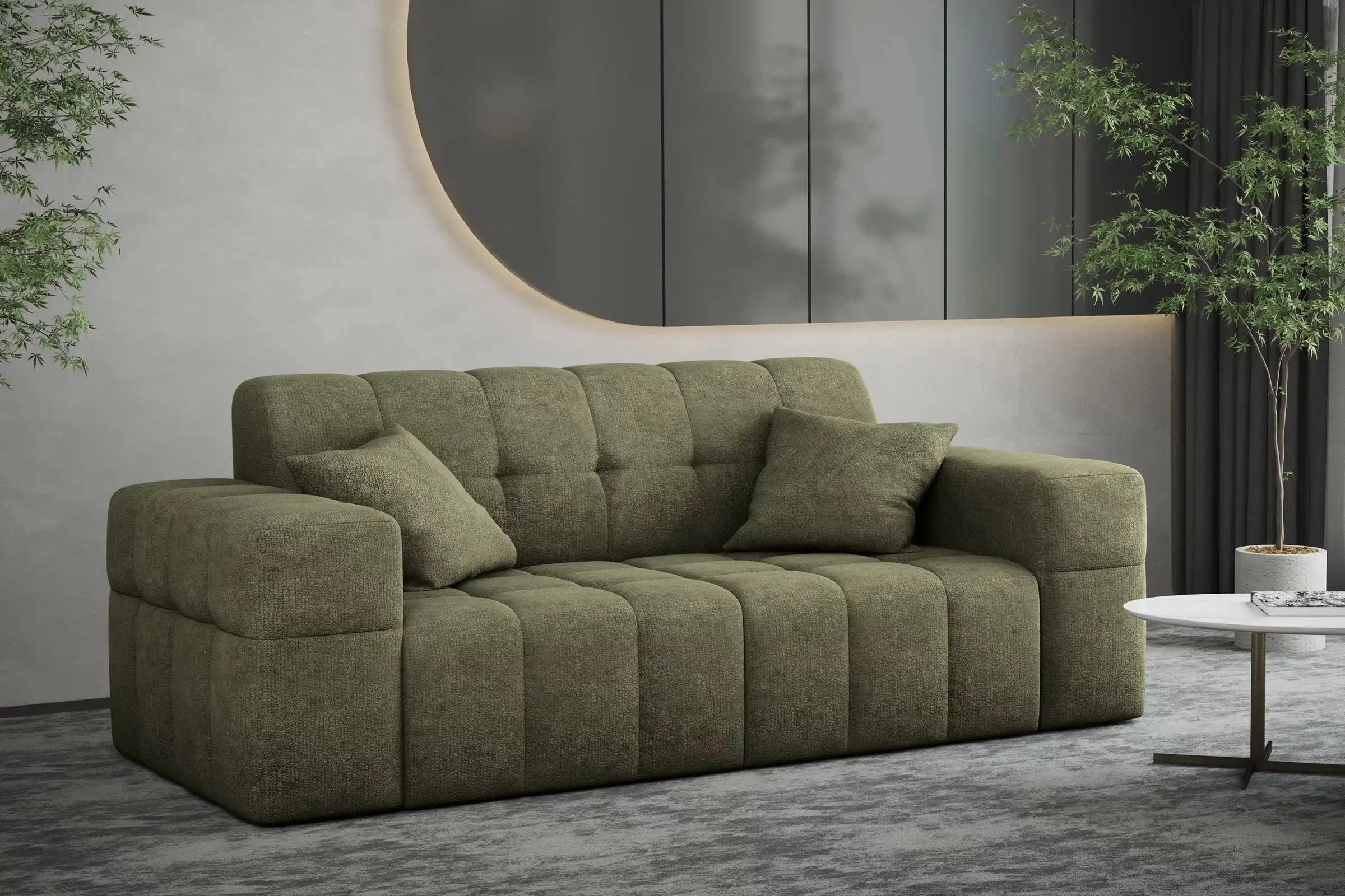 Sofa Nimes in Teddy, 183 cm Breite