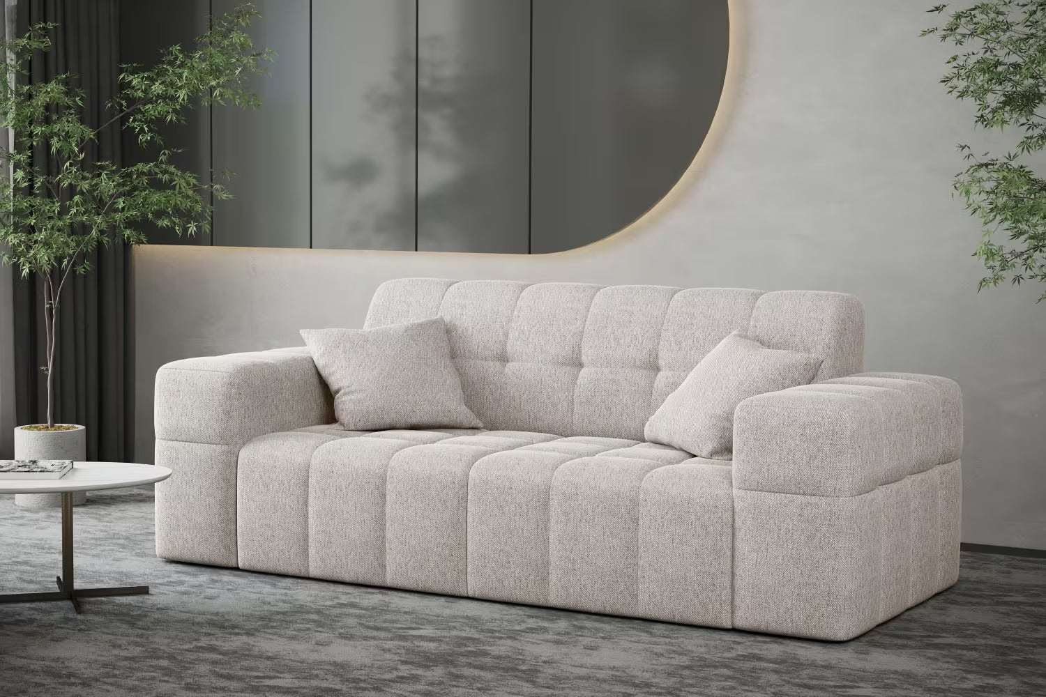 Sofa Nimes in Struktur, 183 cm Breite