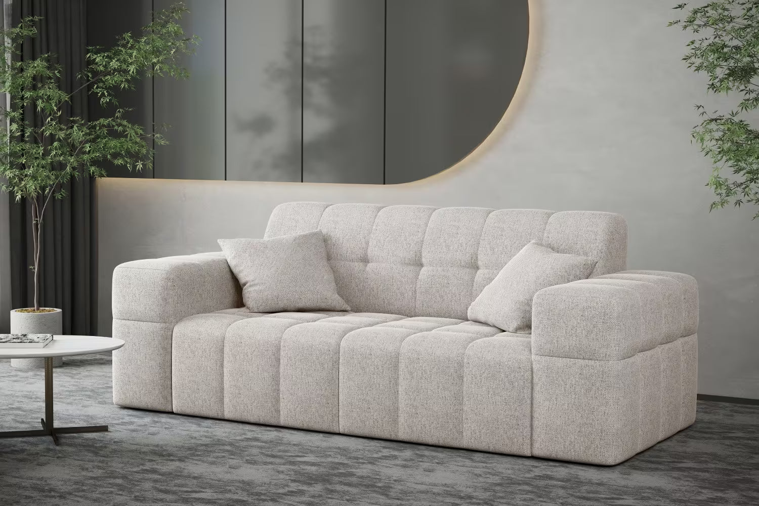 Sofa Nimes in Struktur, 183 cm Breite