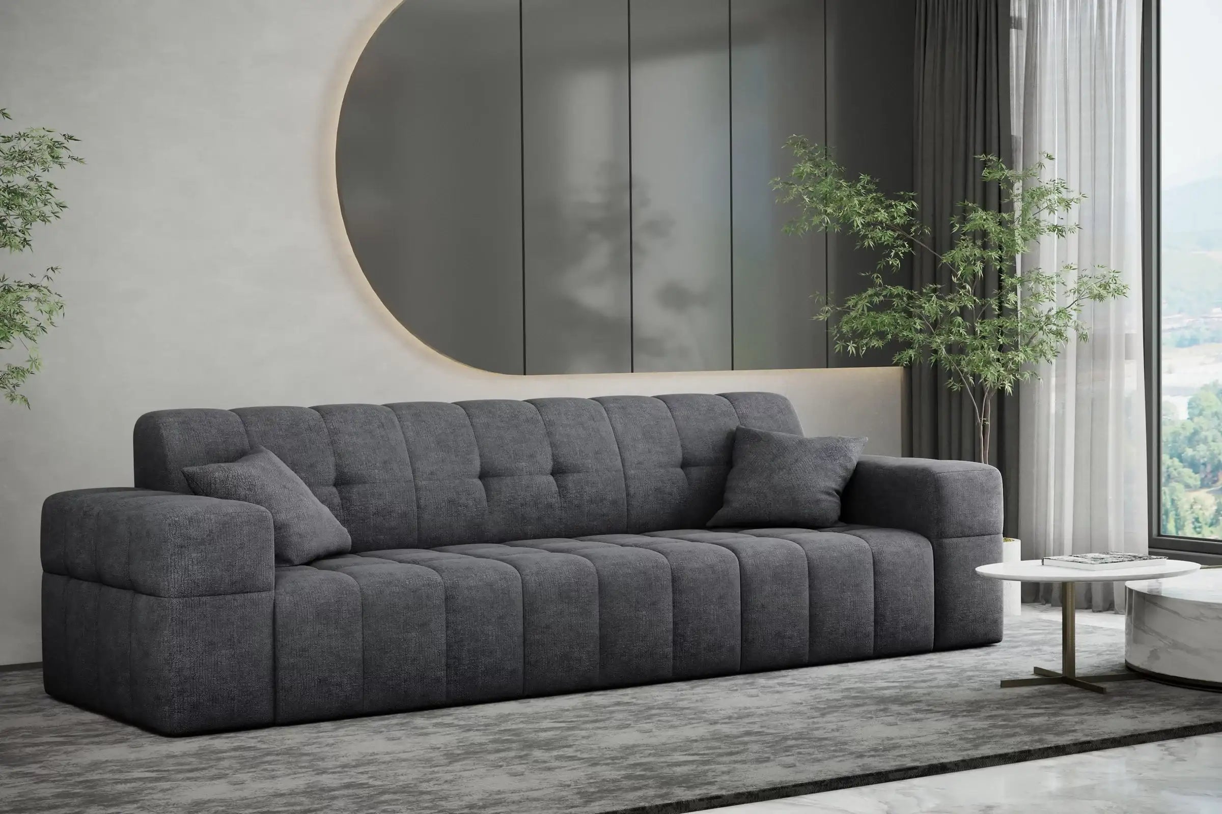3-Sitzer Sofa Nimes in Teddy, 245 cm Breite