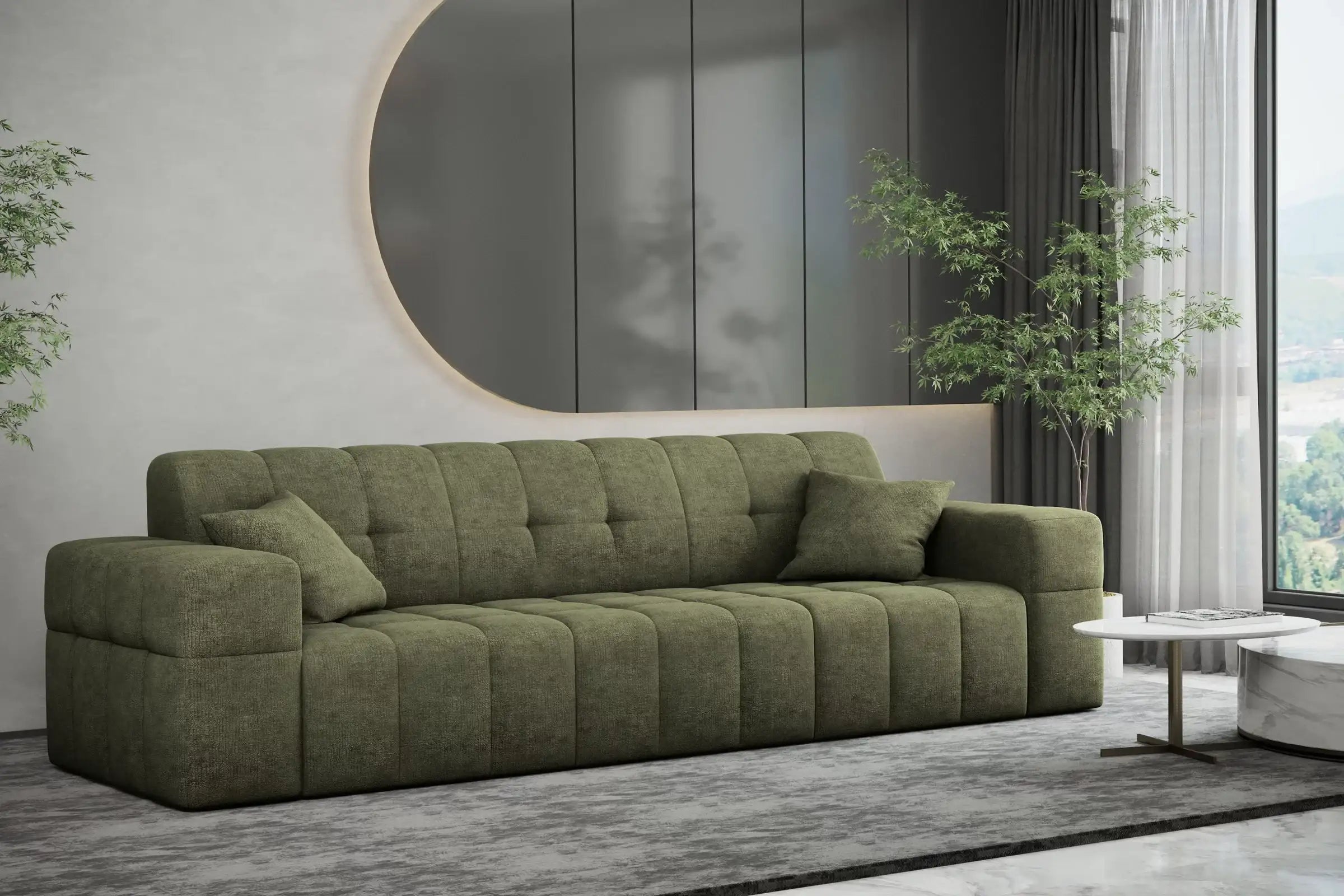 3-Sitzer Sofa Nimes in Teddy, 245 cm Breite
