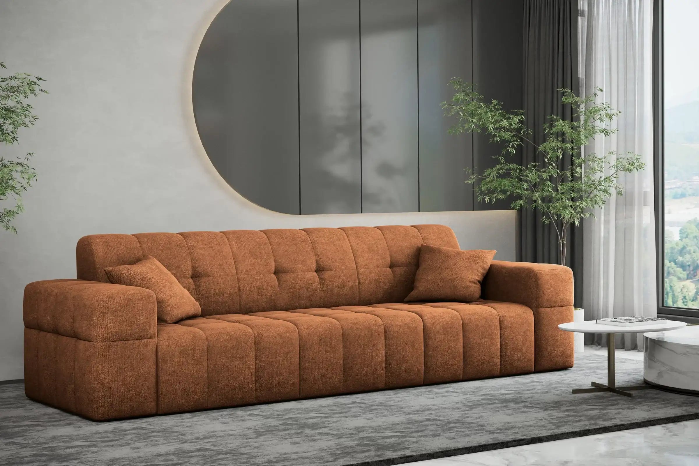 3-Sitzer Sofa Nimes in Teddy, 245 cm Breite