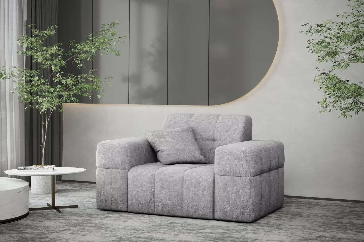 Sessel Nimes in Teddy, 120 cm Breite
