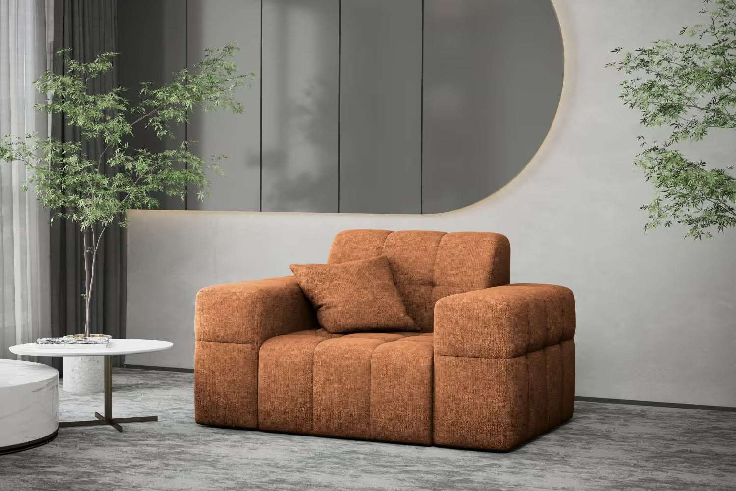 Sessel Nimes in Teddy, 120 cm Breite