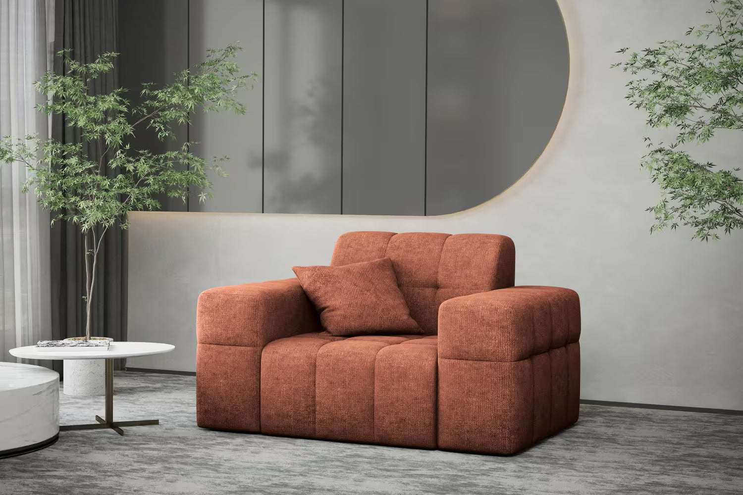 Sessel Nimes in Teddy, 120 cm Breite