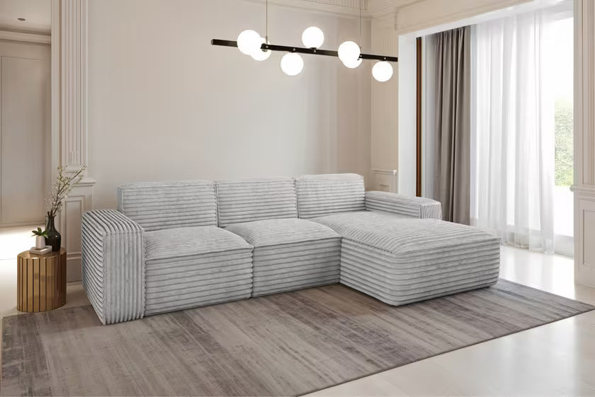 Ecksofa Siena (re) in Breitcord, 266 cm Breite