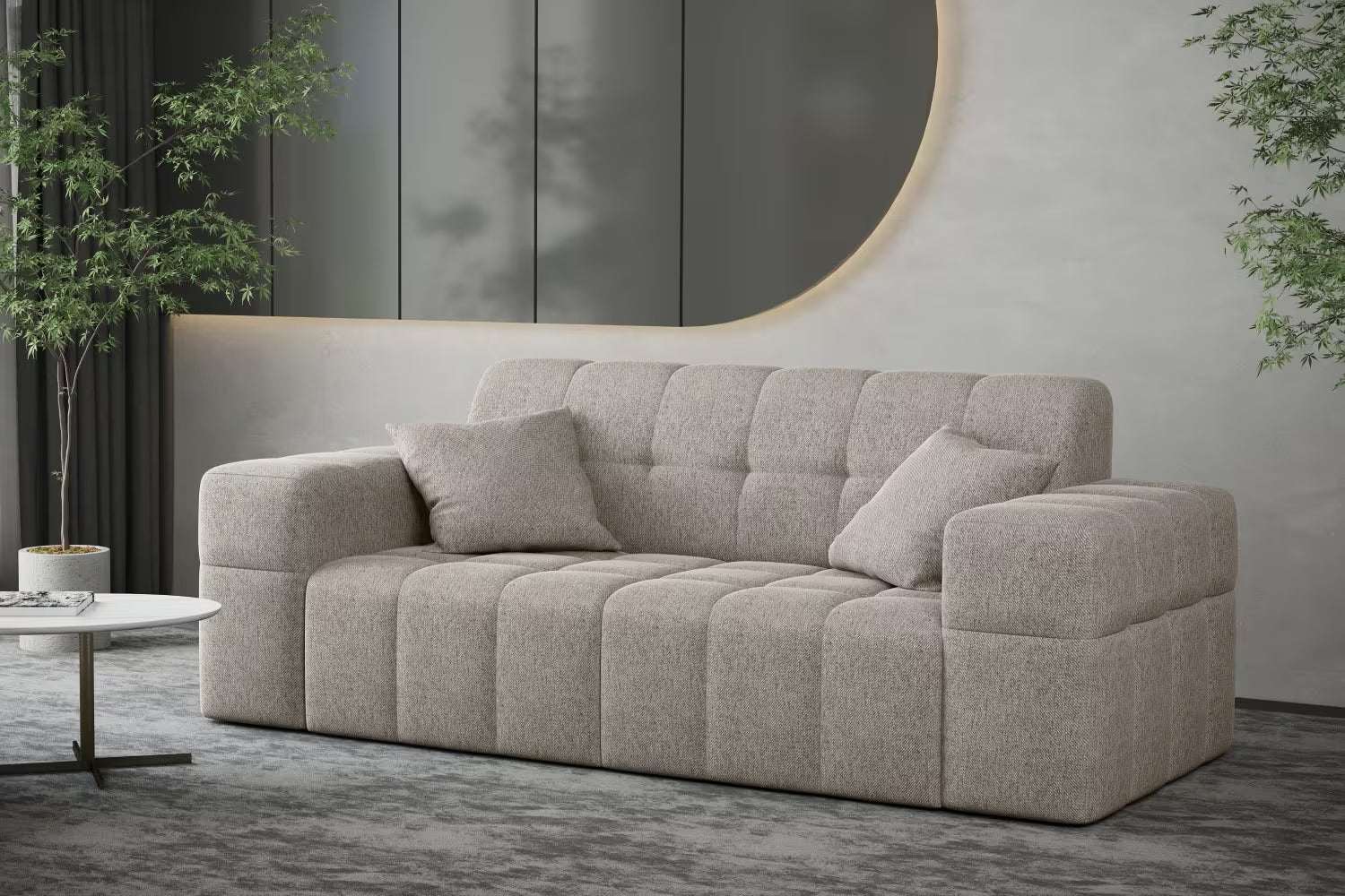 Sofa Nimes in Struktur, 183 cm Breite