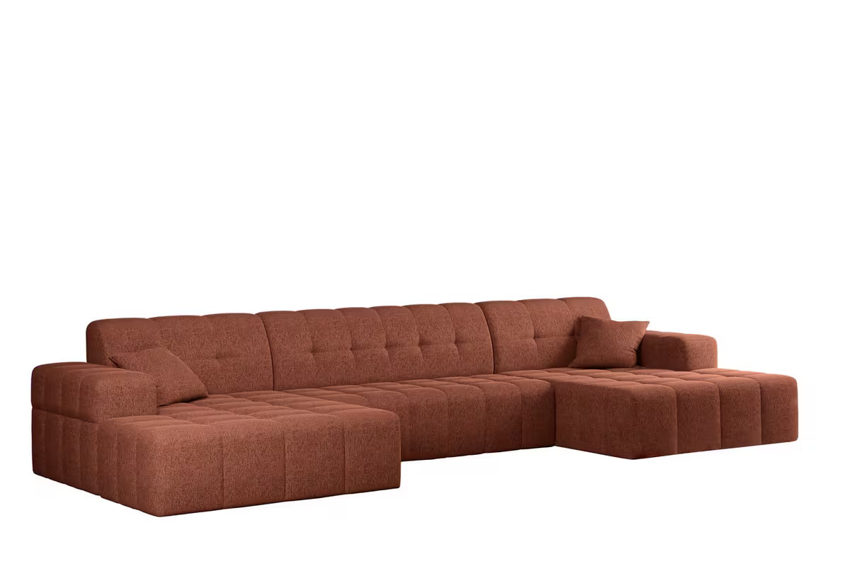 Sofa Wohnlandschaft Nimes in Struktur, 350 cm Breite
