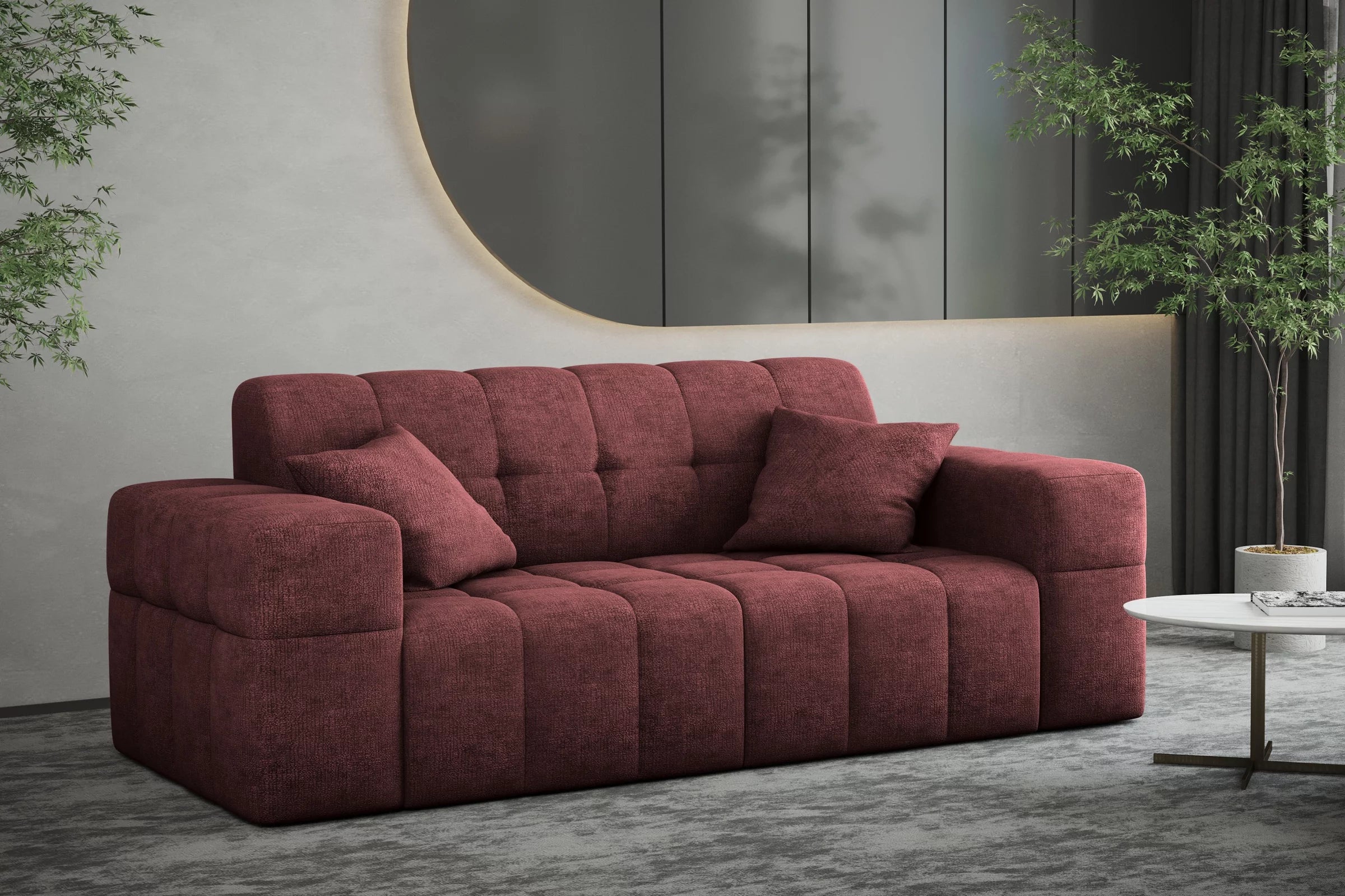 Sofa Nimes in Teddy, 183 cm Breite