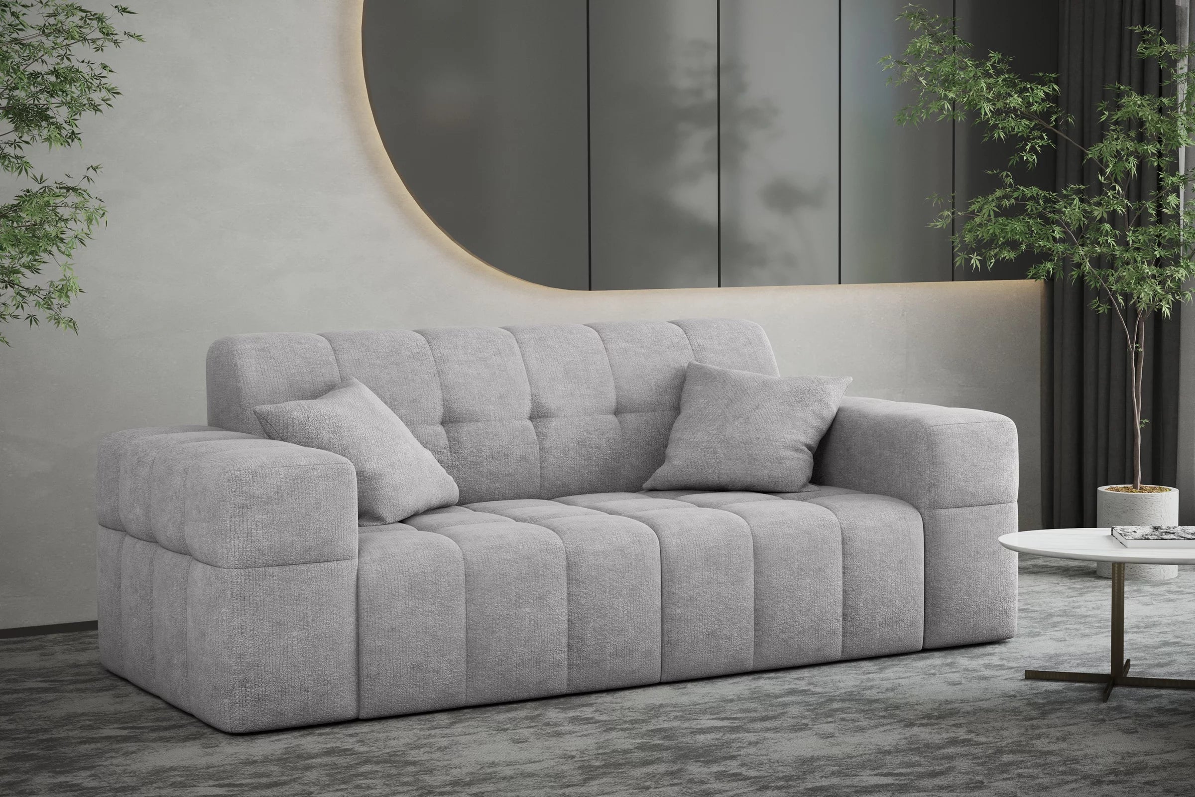 Sofa Nimes in Teddy, 183 cm Breite